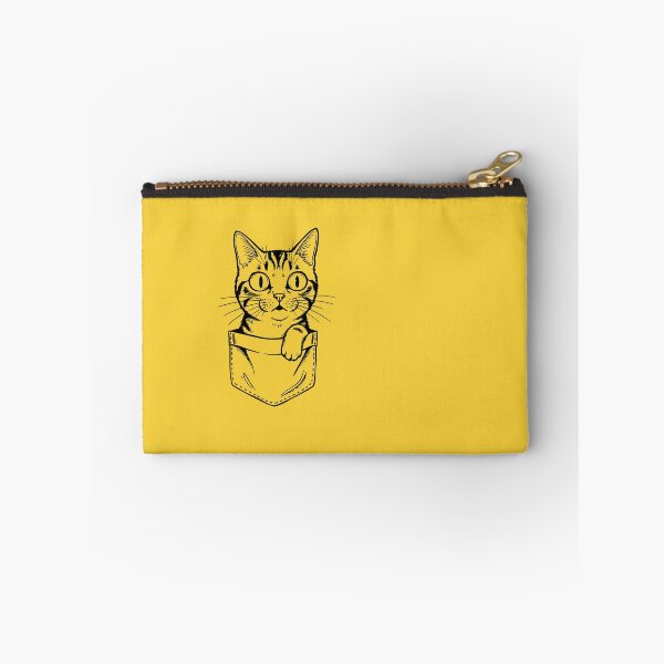 Item preview, Cat Peeking from a Pocket in Line Art Style designed and sold by AnnArtshock.