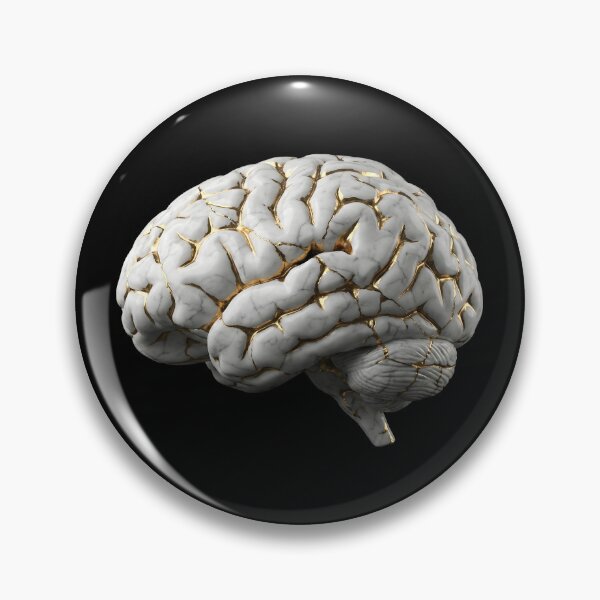 Item preview, The Stoic Mind - Marble Kintsugi Brain designed and sold by Finik-store.