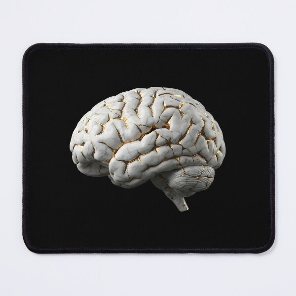 Item preview, The Stoic Mind - Marble Kintsugi Brain designed and sold by Finik-store.