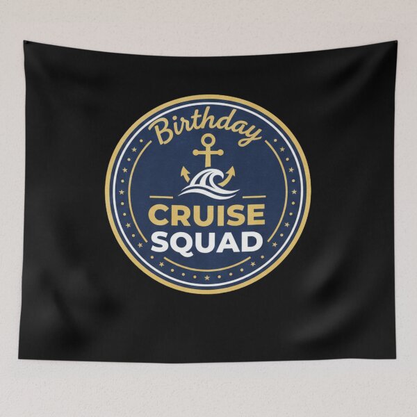 Item preview, Birthday Cruise Squad Nautical Party Crew designed and sold by FreshVibe Prints.