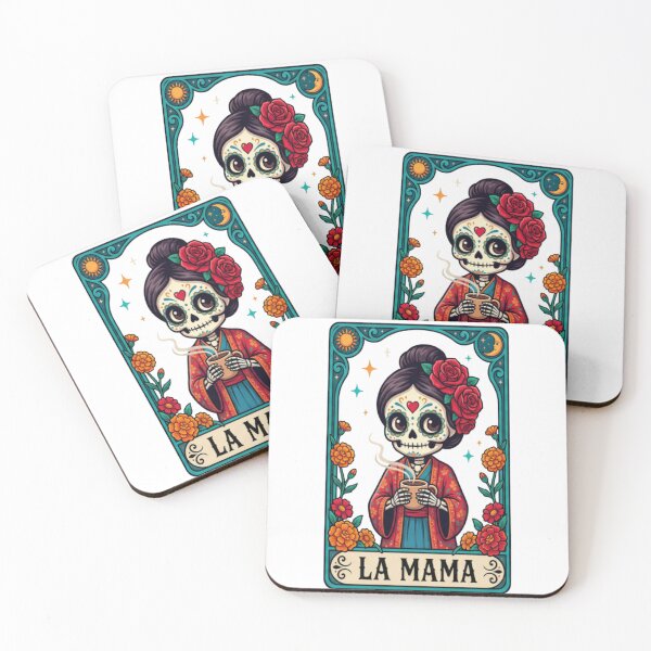 Item preview, La Mama Tarot Skeleton Girl Coffee Art designed and sold by Zippy Creation.