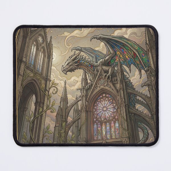 Item preview, Gothic Cathedral Dragon – Medieval Guardian in Timeless Gothic Style designed and sold by VibeCraftique.