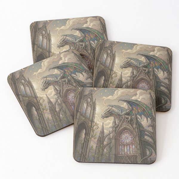 Item preview, Gothic Cathedral Dragon – Medieval Guardian in Timeless Gothic Style designed and sold by VibeCraftique.