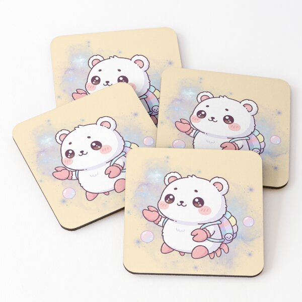 Item preview, Kawaii Cosmic Zodiac CANCER: The Cozy Crab Bear designed and sold by SebastianSpace.