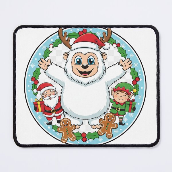 Item preview, Cute Christmas Yeti Holiday Circle designed and sold by TopShoop1.