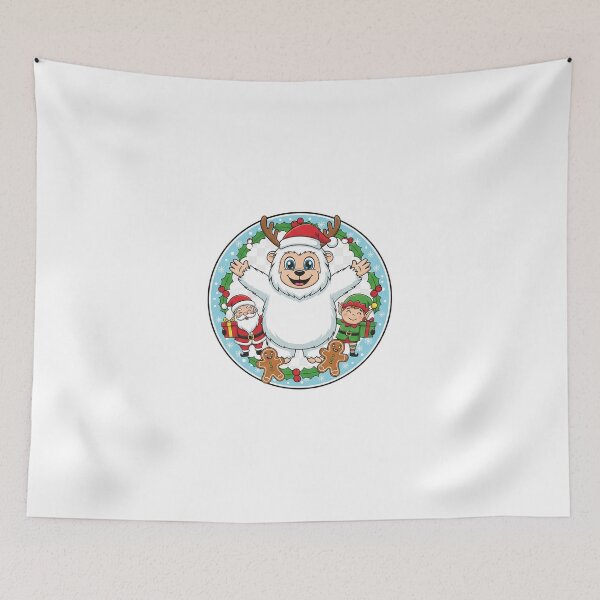 Item preview, Cute Christmas Yeti Holiday Circle designed and sold by TopShoop1.