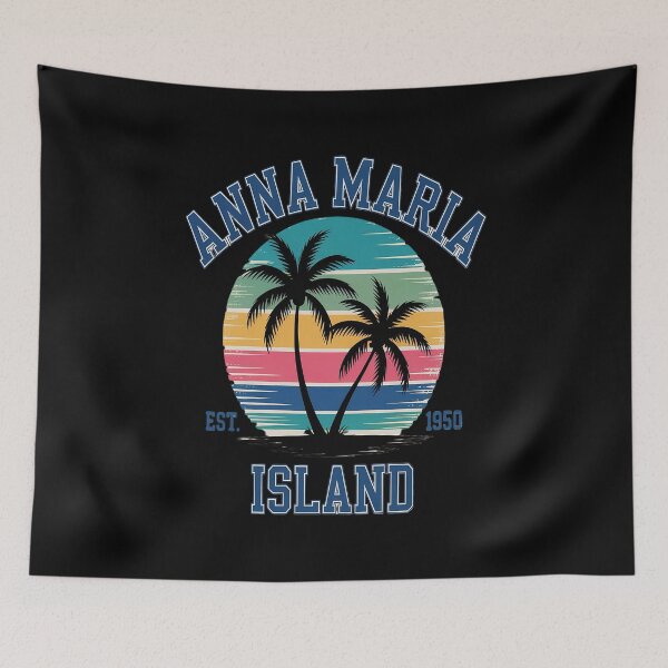 Item preview, Anna Maria Island Florida Vintage Beach Palm Trees Summer designed and sold by Shannon Bosley.