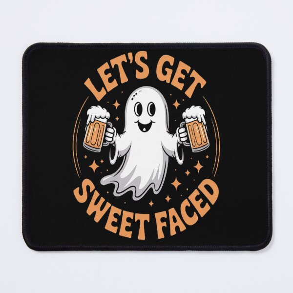 Item preview, Let's Get Sheet Faced Ghost Drinking Beer Halloween designed and sold by LacostCarl.