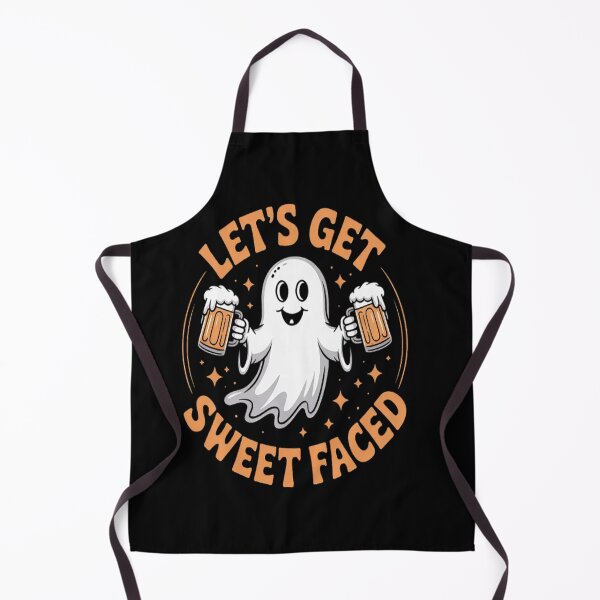 Item preview, Let's Get Sheet Faced Ghost Drinking Beer Halloween designed and sold by LacostCarl.