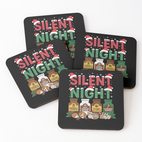 Item preview, Silent Night Vet Med Christmas Humor designed and sold by FreshVibe Prints.