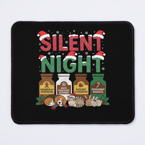 Item preview, Silent Night Vet Med Christmas Humor designed and sold by FreshVibe Prints.