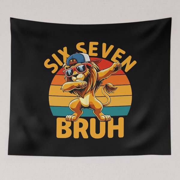 Item preview, Six Seven 6 7 Bruh Lion Dab Meme | 67 Funny Cool Sunglasses Tee designed and sold by LashondaGreen89.