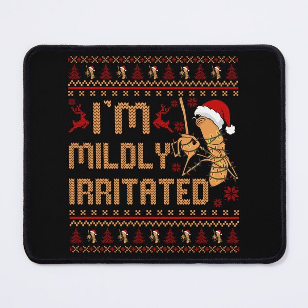 Item preview, Funny Mildly Irritated Shrimp Ugly Christmas Sweater With Festive Holiday Lights designed and sold by Nannythenimfa.