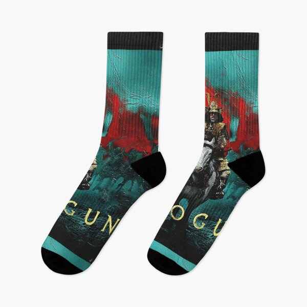 Item preview, Feudal Japanese Samurai Horse Art | Golden Shogun General Painting | Teal and Red Warrior Poster designed and sold by Art's Diner.