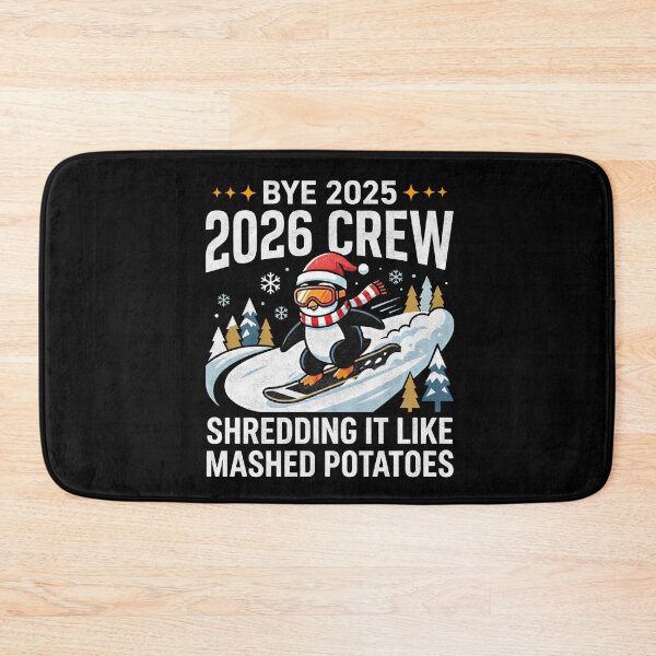 Item preview, Bye 2025 2026 Snow Crew Penguin designed and sold by FreshVibe Prints.