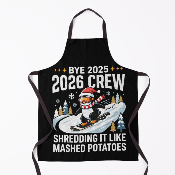 Item preview, Bye 2025 2026 Snow Crew Penguin designed and sold by FreshVibe Prints.