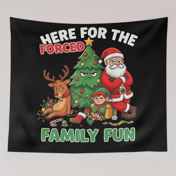 Item preview, Grumpy Santa And Friends Here For The Forced Family Fun Humor designed and sold by HuserPiri.