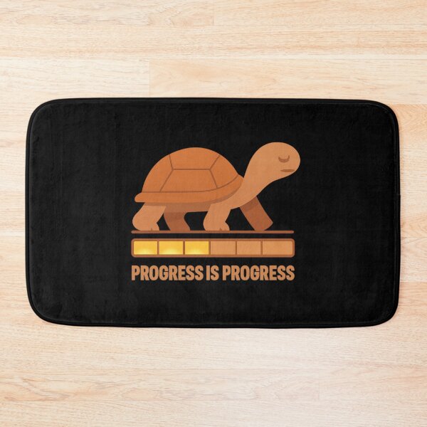 Item preview, Progress Is Progress - Minimalist Turtle Motivation designed and sold by MKreative Studio.