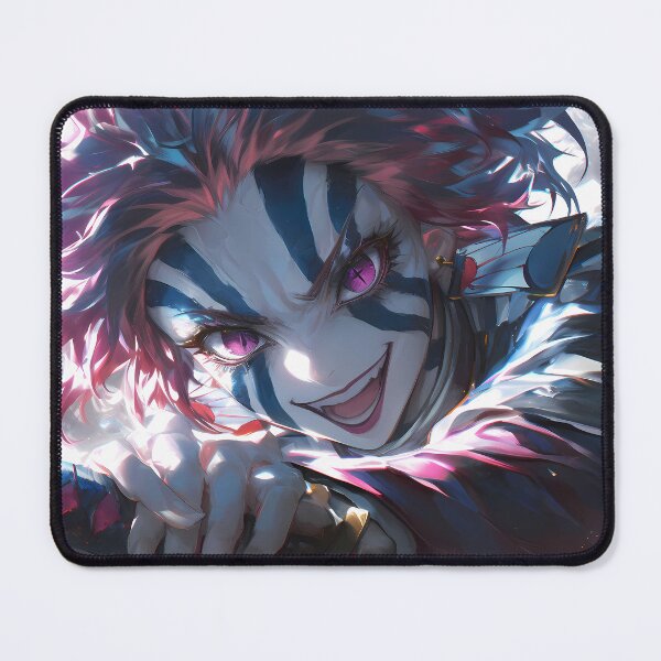 Item preview, Akaza Demon Slayer Anime Demonic Striped Fury Unleashed designed and sold by thedarvills.
