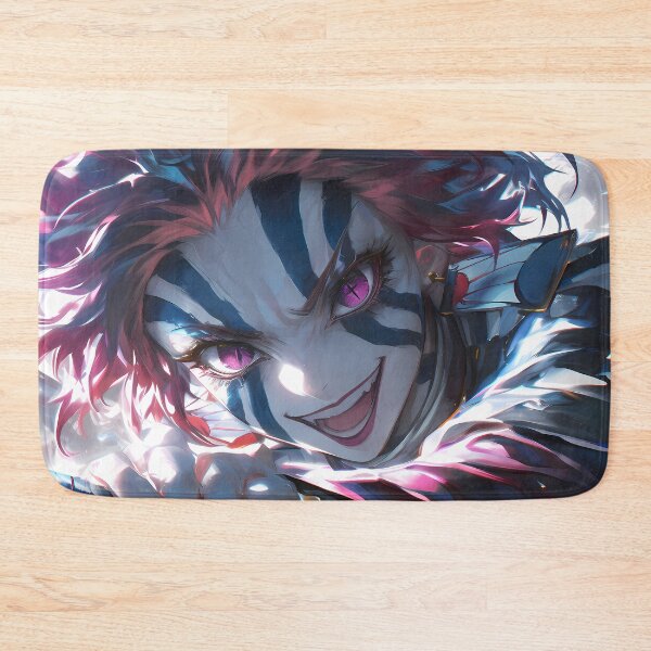 Item preview, Akaza Demon Slayer Anime Demonic Striped Fury Unleashed designed and sold by thedarvills.