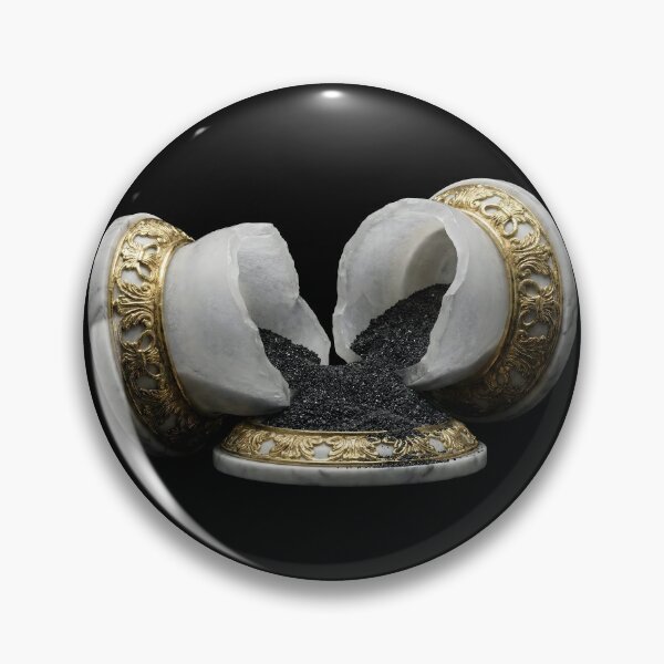Item preview, Shattered Time - Broken Marble Hourglass Memento Mori designed and sold by Finik-store.