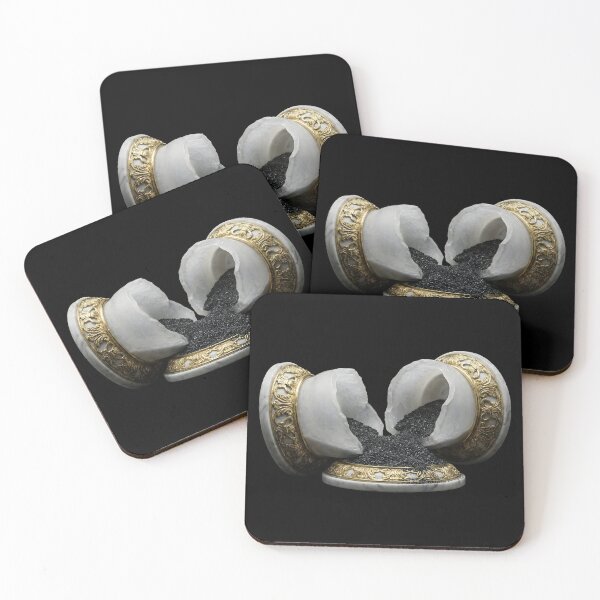 Item preview, Shattered Time - Broken Marble Hourglass Memento Mori designed and sold by Finik-store.