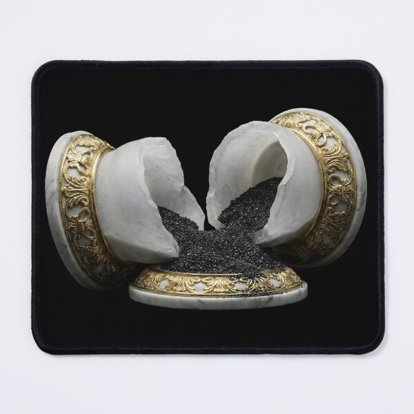 Item preview, Shattered Time - Broken Marble Hourglass Memento Mori designed and sold by Finik-store.