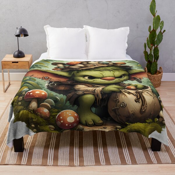 Item preview, The Grumpy Goblin Mushroom Guardian designed and sold by The Glitch Garden.