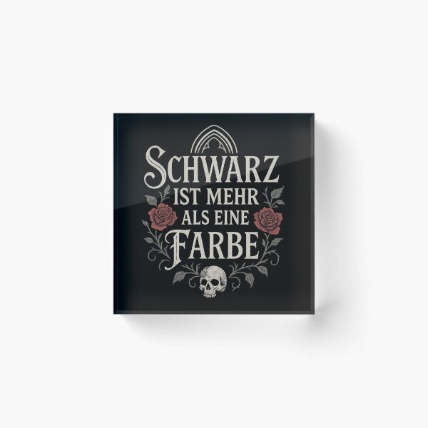 Item preview, Black is more than just a color | Gothic cartoon saying with roses and skull designed and sold by RebellDancer.