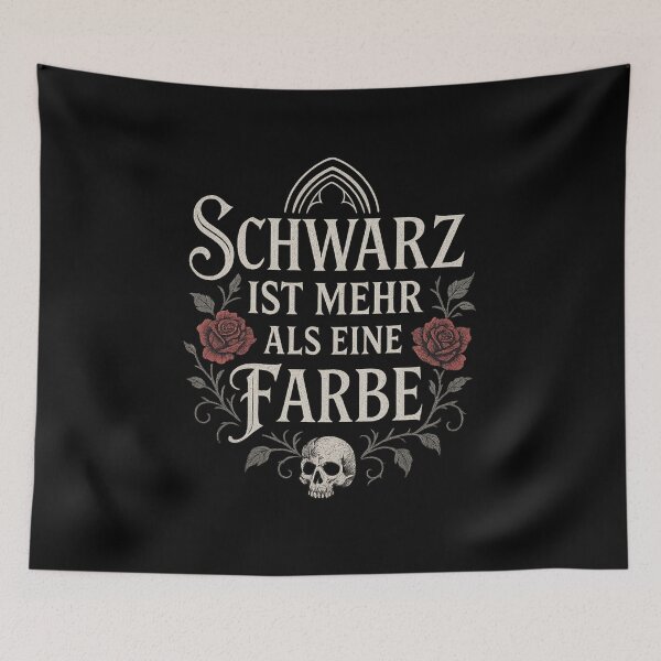 Item preview, Black is more than just a color | Gothic cartoon saying with roses and skull designed and sold by RebellDancer.