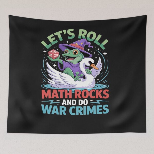 Item preview, Frog Riding Goose Let's Roll Math Rocks and Do War Crimes designed and sold by Hofersofer.