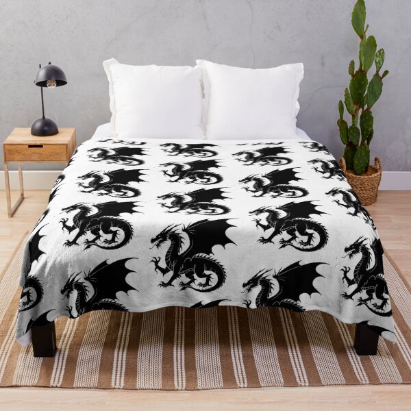 Item preview, A black dragon with wings spread artwork designed and sold by NivyasArtistry.