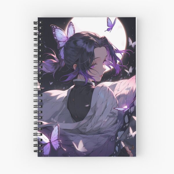 Item preview, Shinobu Kocho Demon Slayer Anime Girl Moonlight Butterflies designed and sold by thedarvills.
