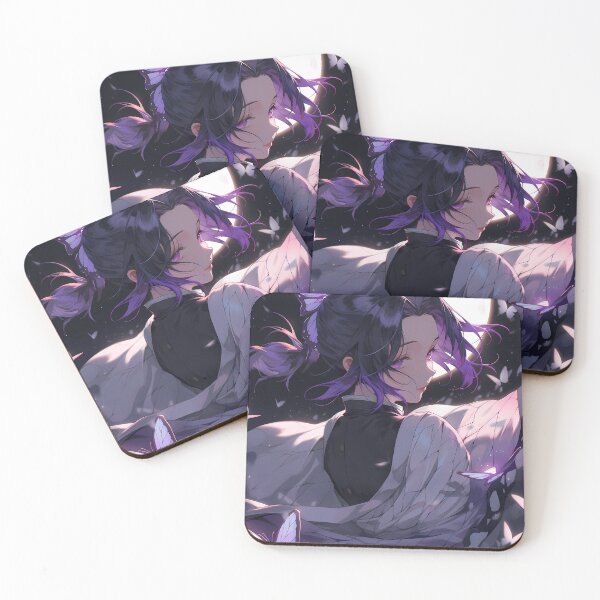 Item preview, Shinobu Kocho Demon Slayer Anime Girl Moonlight Butterflies designed and sold by thedarvills.