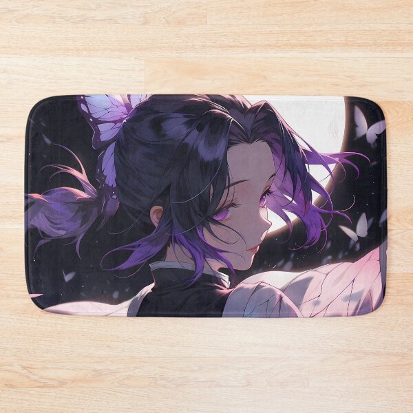 Item preview, Shinobu Kocho Demon Slayer Anime Girl Moonlight Butterflies designed and sold by thedarvills.