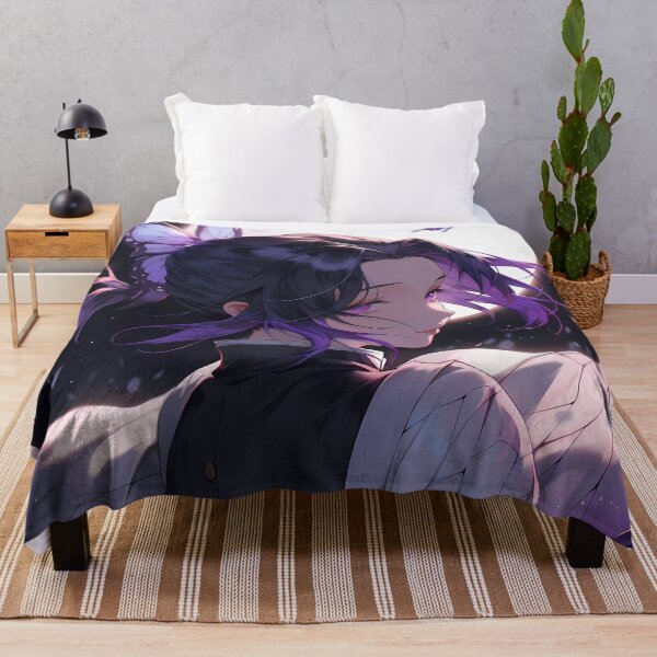 Item preview, Shinobu Kocho Demon Slayer Anime Girl Moonlight Butterflies designed and sold by thedarvills.