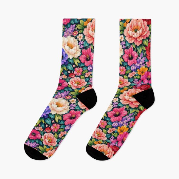 Item preview, Wild Spectrum Garden – Bold Multicolor Floral Pattern designed and sold by Velavue .