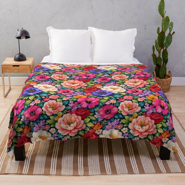 Item preview, Wild Spectrum Garden – Bold Multicolor Floral Pattern designed and sold by Velavue .