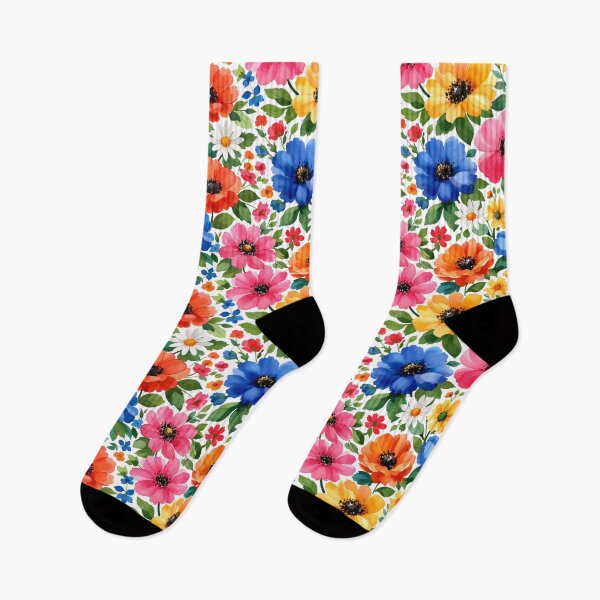 Item preview, Wild Spectrum Bloom – Bold Colorful Floral Pattern designed and sold by Velavue .