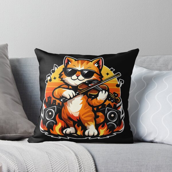 Item preview, cat and violin designed and sold by ZuToMi.