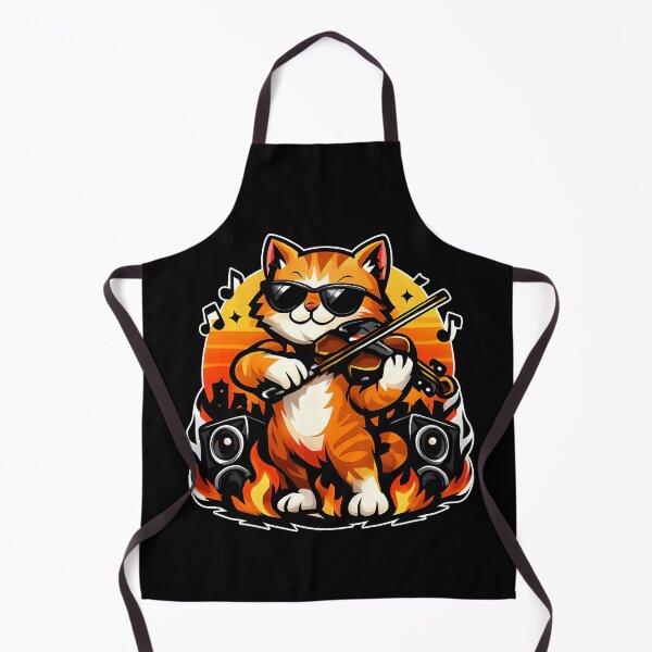 Item preview, cat and violin designed and sold by ZuToMi.