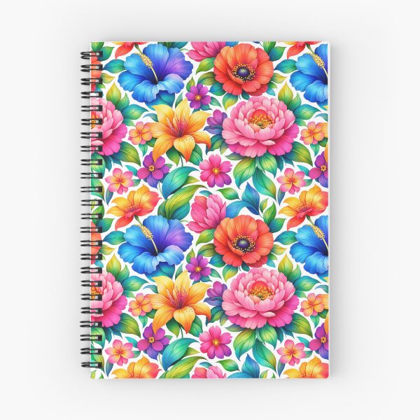 Item preview, Wild Spectrum Blooms – Vibrant Colorful Floral Pattern designed and sold by Velavue .