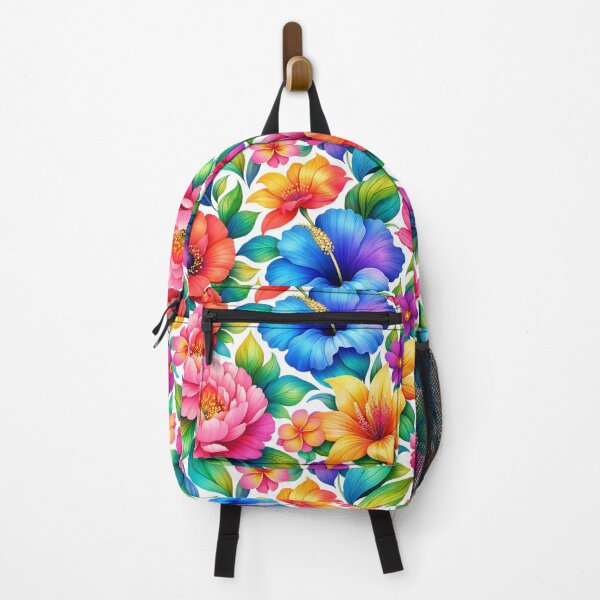 Item preview, Wild Spectrum Blooms – Vibrant Colorful Floral Pattern designed and sold by Velavue .