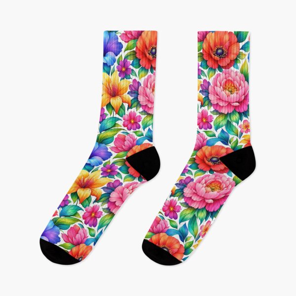 Item preview, Wild Spectrum Blooms – Vibrant Colorful Floral Pattern designed and sold by Velavue .