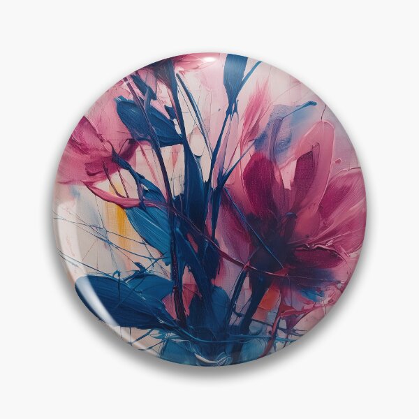 Item preview, Vibrant Pink and Blue Blossoms designed and sold by lautir.
