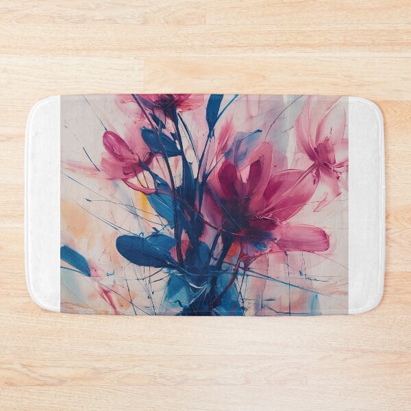 Item preview, Vibrant Pink and Blue Blossoms designed and sold by lautir.