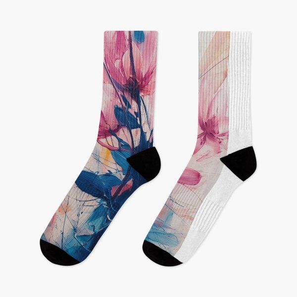 Item preview, Vibrant Pink and Blue Blossoms designed and sold by lautir.