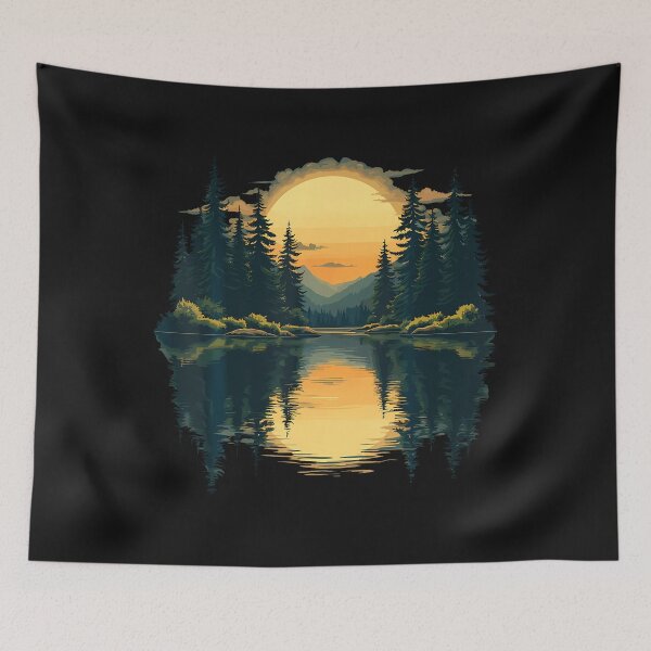 Item preview, Forest Reflection Nature Landscape designed and sold by davaesabiaz.