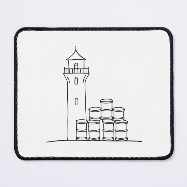 Item preview, A tower beside stacked barrels near a wall designed and sold by rasagamastore.
