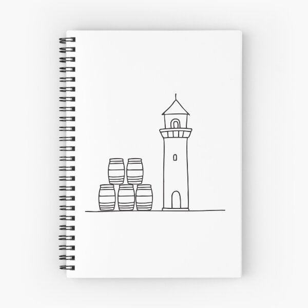 Item preview, A tower standing beside barrels stacked by the wall designed and sold by rasagamastore.
